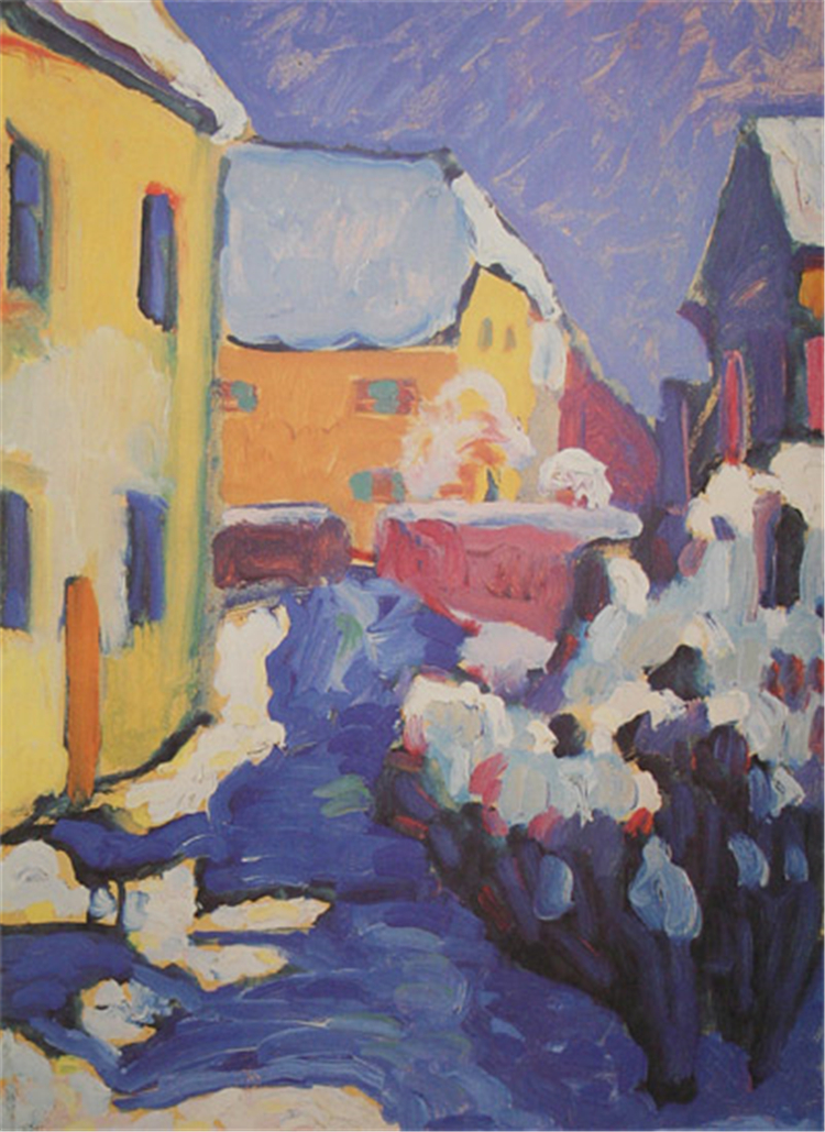 Cemetery And Vicarage In Wassily Kandinsky Oil Painting